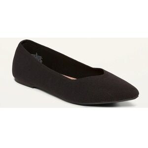 Old Navy Women's Black Jack Ballet Flats Classic Knit Pointed Toe Flats Size‎ 6
